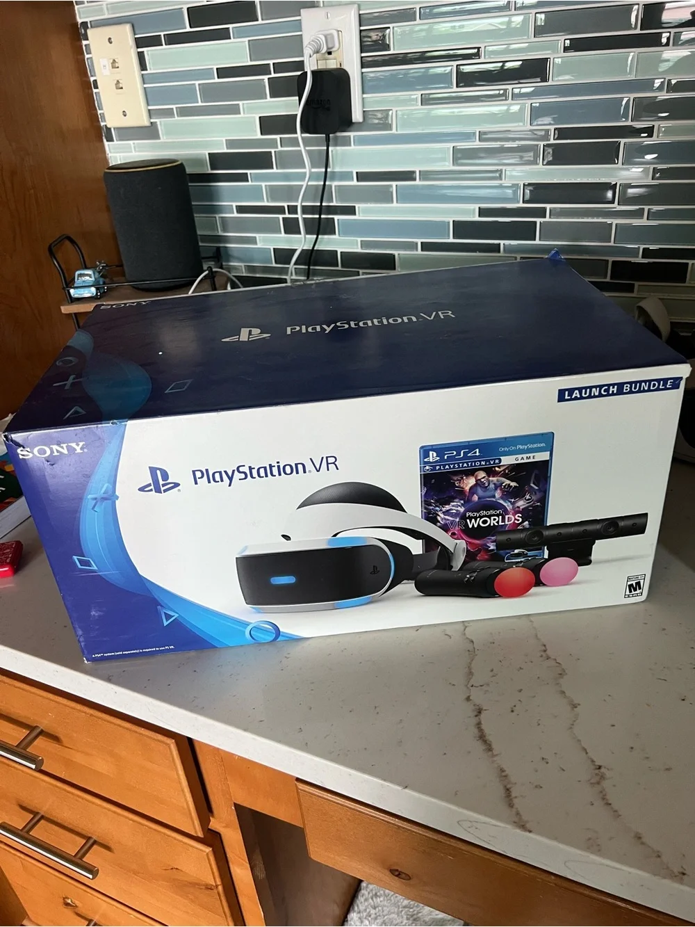 Sony PlayStation VR Headset Bundle in White and Black with Motion Controllers